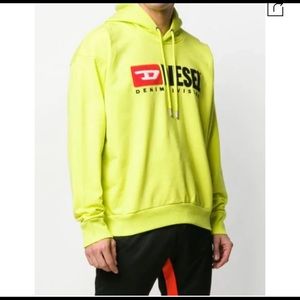 DIESEL
Men's Logo Graphic Cotton Hoodie In Yellow